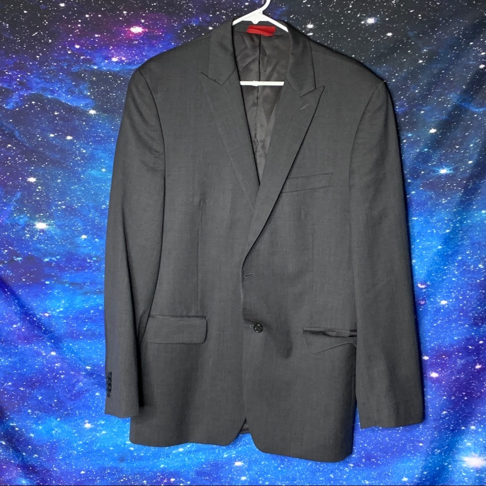 Alfani Men's Slim Fit Stretch Solid Suit Jacket Black Size 42
